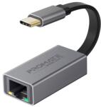 Promate Átalakító - GIGALINK C (USB-C adapter, 1000 Mbps, RJ45, szürke) GIGALINK-C. GREY (GIGALINK-C.GREY)