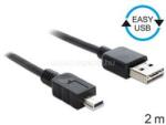 Delock Kábel, EASY-USB 2.0-s A-típusú csatlakozódugó > USB 2.0-s Mini-B-típusú csatlakozódugó, 2 m, (DL85554) (DL85554)