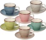 Tognana URBAN PASTEL Kávéscsésze szett csészealjjal, 6 db-os, 90 ml, színes (LS18501M228)