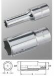 Genius Tools 427819 1/2"-os 6 lapú dugókulcs fej, hosszított kivitel, 19 mm (427819)