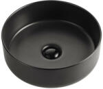 Eros SIMPLE 8 - PULTRA ültethető - Top Counter - porcelán mosdó - MATT FEKETE - 36 x 36 x 13 cm (82MC6259) - globalvivamarket