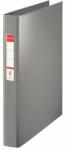 Esselte Caiet mecanic Esselte, PP/PP, partial reciclat, certificare FSC, A4, mecanism 4RR, inel 25 mm, gri (ESS14463)