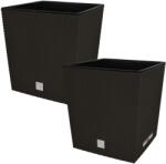 KOTARBAU Ghiveci de grădină din rattan cu inserție umbra 26x26 cm set de 2 buc (ZSY2859)