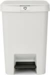 Brabantia StepUp pedálos kuka hulladéktípus jelölő ablakkal, lecsapódásgátló fedél, 25L - J méret, 91% újrahasznosított műanyag, világosszürke - 800207 (800207)