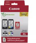 Canon Pachet cartuse cerneala Canon Photo Value Pack, PG-545XL Negru, CL-546XL Color + 50 Coli foto 10x15 cm (CAINK-PG545XL-K2P#)