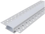 AVIDE Alu Profil "U" 61X14Mm Gipszkartonba Süllyeszhető Opál Búrával 1M (AAP-PBR6114-1M-MK)