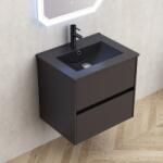Inter Ceramic Долен pvc шкаф с умивалник БЛЕЙК bg5955mb (bg 5955mb +УМИВ.5953b-2 black)