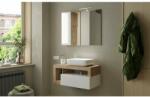 LC Mobili Dulap cu oglinda alb/maro LC Mobili Italia Hamburg 92x75 cm (432430-792P)