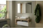 LC Mobili Dulap cu oglinda alb/maro LC Mobili Italia Hamburg 110x75 cm (432430-7110P)