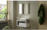 LC Mobili Dulap cu oglinda suspendat LC Mobili Italia Hamburg cu iluminare LED 78 cm finisaj alb/beton (431330-778P)