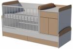  Bogi Duo 4in1 ringatható kombi kiságy 120×70 cm ágyneműtartóval - Fehér/cappuccino