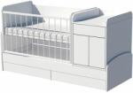 Bogi Uno 4in1 ringatható kombi kiságy 120×70 cm ágyneműtartóval - Fehér