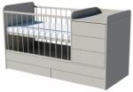  Reni Uno 3in1 baba kombi kiságy 120×70 cm ágyneműtartóval - Szürke