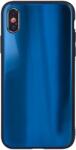 TokShop Samsung Galaxy S20 Ultra 5G SM-G988, cadru de protectie din silicon, spate din sticla calita, sticla Aurora, albastru inchis (88965) (88965) (88965)