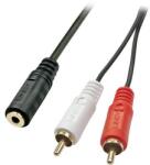 Lindy 35677 аудио кабел 0, 25 м 2 x RCA 3.5mm Черен, Червен, Бяла (35677) (35677)