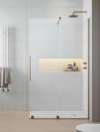 Radaway Furo Brushed Copper Walk-in szálcsiszolt réz zuhanyfal 140 balos átlátszó (9086)