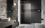 Radaway Modo F II Gold Walk-in arany zuhanyfal? 120 átlátszó (12165)