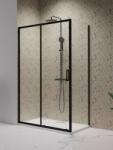 Radaway Premium Pro Black KDJ szögletes fekete zuhanykabin 130x75 átlátszó balos (8540)