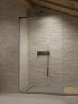 Radaway Modo SL II Black Walk-in fekete zuhanyfal 115 átlátszó jobbos (10850)