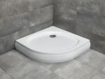 Radaway Patmos A íves zuhanytálca 80x80 fehér, ajándék szifonnal (11045)