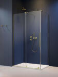 Radaway Furo Brushed Gold KDJ szögletes szálcsiszolt arany zuhanykabin 90x110 jobbos átlátszó (9678)
