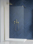 Radaway Modo New Brushed Gold II Walk-in szálcsiszolt arany zuhanyfal 80 átlátszó (8719)