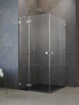Radaway Essenza Pro Brushed Nickel KDD szögletes szálcsiszolt króm zuhanykabin 100x90 átlátszó (9884)