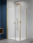 Radaway Nes Brushed Gold KDS I szögletes szálcsiszolt arany zuhanykabin 100x75 átlátszó jobbos (12003)