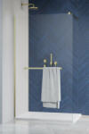 Radaway Modo New Brushed Gold II Walk-in szálcsiszolt arany zuhanyfal törölközőtartóval 155 átlátszó (8820)