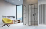 Radaway Modo New Black III Factory Walk-in fekete zuhanyfal 50x50 átlátszó (11716)