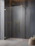 Radaway Essenza Pro Brushed Gold Walk-in szálcsiszolt arany zuhanyfal 70 átlátszó (10661)