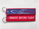  Tupoljev Tu-154 B-2 Remove Before Flight kulcstartó kék
