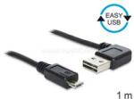 Delock EASY-USB 2.0 -A apa hajlított > USB 2.0 micro-B apa kábel, 1 m (DL83382) (DL83382)