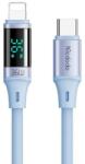 Mcdodo Cablu Mcdodo USB Type-C Lightning Digital Display Silicon Fast Charging 36W 1.2m Albastru (CA-1939)