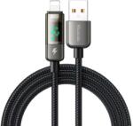 Mcdodo Cablu Date Mcdodo USB Lightning Display Auto Power Off Fast Charging 1.2m Negru (CA-3620)