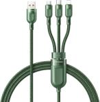 Mcdodo Cablu Date Mcdodo 3 in 1 Lightning MicroUSB Type-C Super Fast Charging 5A 1.2m Verde (CA-8791)
