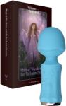 FairyGasm Mini Wand SecretFuntasy FairyGasm, 10 Moduri Vibratii, Silicon, USB, IPX7, Albastru, 11 cm Vibrator