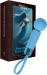 FairyGasm Mini Wand Pearlstasy FairyGasm, 8 Moduri Vibratii, Silicon, USB, IPX7, Albastru, 11 cm Vibrator