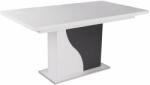  Aliza bővíthető asztal 160 cm-es ( +40cm ) rusztik fehér - sötétszürke (CBDNYALIRFS)