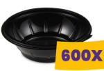 Depo Műanyag salátás tál fekete - PET 500ml (Karton - 600 db) (KBPMSTF500)
