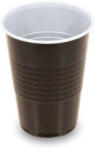  Műanyag automatás kávés pohár barna-fehér - PP 180ml
