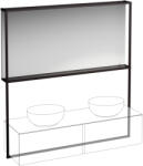 Laufen ILBAGNOALESSI Tükör világító kerettel, 1600 mm fiókos elemhez, H818977/8, H818975/6, H818974 mosdókhoz, Havanna H4305030972711 (H4305030972711)