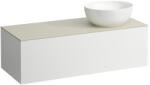 Laufen ILBAGNOALESSI Fiókos elem, 120 cm, kivágással jobb oldalon, 1 fiókkal, Calce Avorio felülettel, csaplyuk kivágással, H818975, H818976 mosdókhoz, Matt Fehér H4313170972601 (H4313170972601)