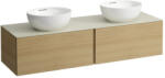 Laufen ILBAGNOALESSI Fiókos elem, 160 cm, kivágással jobb és bal oldalon, 2 fiókkal, Calce Avorio felülettel, csaplyuk kivágással, H818975, H818976, H818977, H818978 mosdókhoz, Világos Tölgy H4313570972501 (