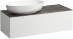 Laufen ILBAGNOALESSI Fiókos elem, 120 cm, kivágással bal oldalon, 1 fiókkal, Marrone Naturale felülettel, H818977, H818978 mosdókhoz, Matt Fehér H4323100972601 (H4323100972601)