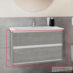 Ideal Standard CONNECT AIR 80x44 cm-es 2 fiókos alsószekrény pult és mosdó nélkül, Fa világosszürke/matt fehér E0819PS (E0819PS)