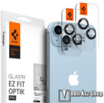 Spigen APPLE iPhone 14, 14 Plus, 15, 15 Plus, SPIGEN OPTIK PRO kameravédő üvegfólia, 2db, 9H, Fekete (AGL05213)
