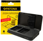 Patona kettős töltő Fuji NP-W235 XT4 X-T4 készülékhez power bank funkcióval és memóriakártya tárolással (PT-1721)