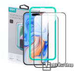 ESR APPLE iPhone 15 Plus, ESR üvegfólia, 2db, 9H, Teljes, Fekete
