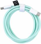  Univerzális kábel - Type-C (USB-C) / Type-C (USB-C) zöld szövet kábel 2m, 60W
